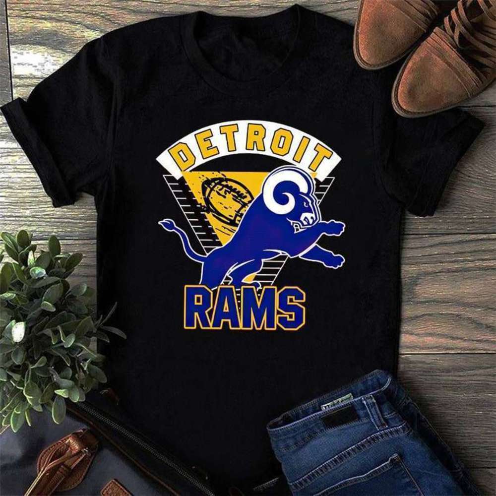 Detroit Rams Retro Football Fan Graphic Vintage Unisex T-Shirt